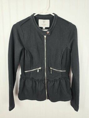Guess | Zip Up Sweater Black Small